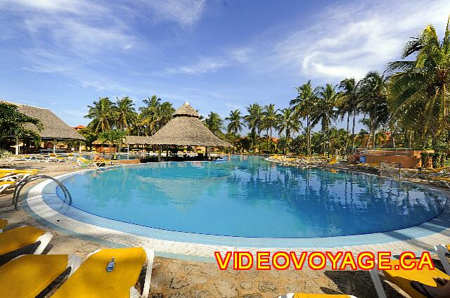 Cuba Varadero ROC Arenas Doradas Many palm trees around the pool.