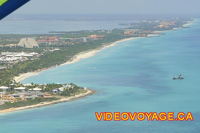 Cuba Varadero ROC Arenas Doradas An aerial view of the beach, bottom left Paradisus Varadero and top right the Oasis Varadero 1920.