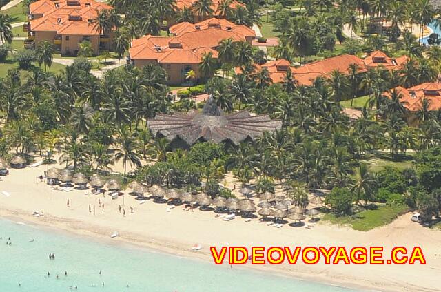 Cuba Varadero ROC Arenas Doradas An aerial view of the restaurant on the beach.