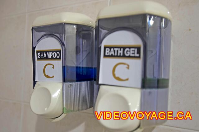 cuba Varadero ROC Barlovento The dispensers for soap and shampoo in the shower.