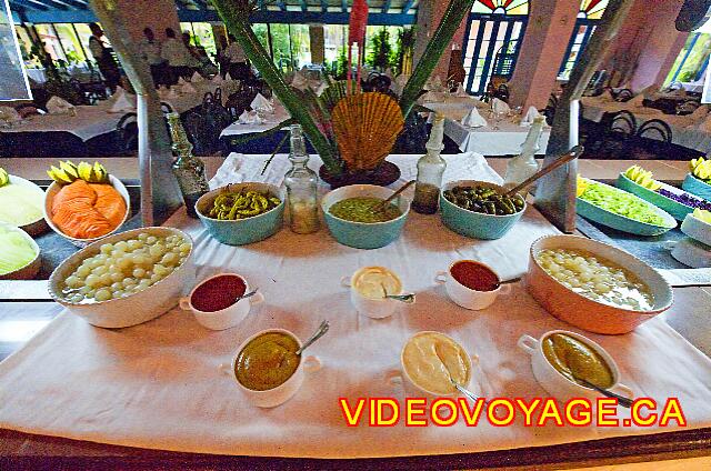 cuba Varadero ROC Barlovento The sauces for the salad bar.