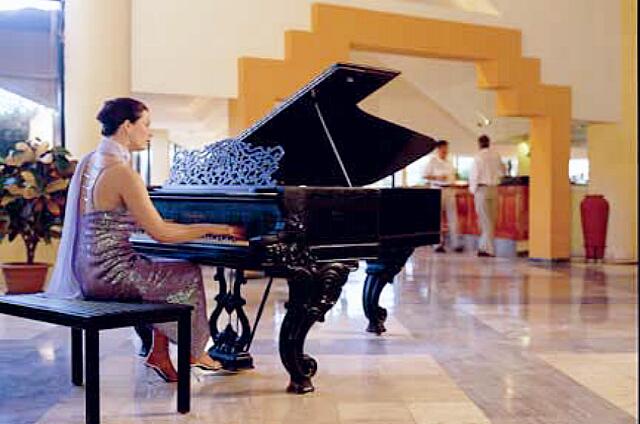 Cuba Varadero Breezes Bella Costa The piano in the lobby.