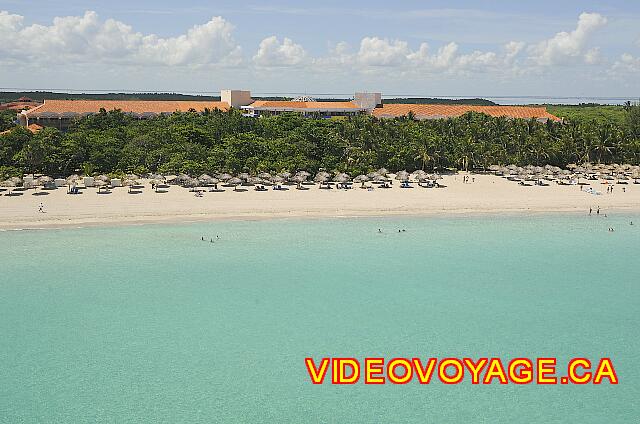 Cuba Varadero Brisas del Caribe With nearly 100 palapas on a beach 250 meters wide.