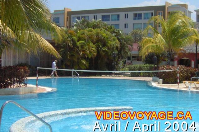 Cuba Varadero Club Amigo Aguas Azules The volleyball net in the pool the bungalows sector in 2004.