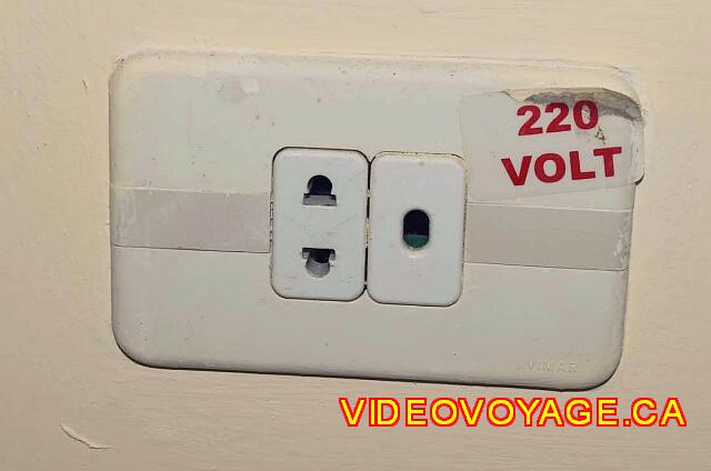 Cuba Varadero Club Amigo Aguas Azules One of the types of outlets available in the room, they are 220 volts ...