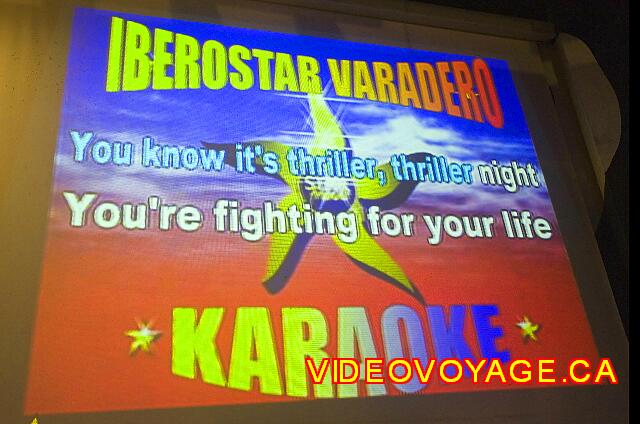 Cuba Varadero Iberostar Varadero A giant screen for karaoke.