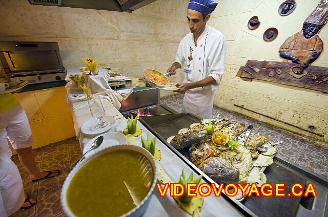 Cuba Varadero Hotel Club Kawama Des mets italien préparé devant vous et des grillades de poissons ou viandes préparé devant vous.