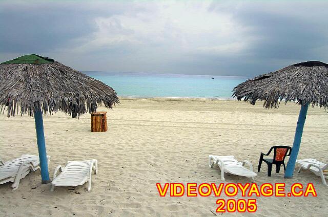 Cuba Varadero Las Americas The view of the ocean from the palapas.