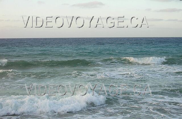 Cuba Varadero Oasis Islazul The waves are strong in the area. The sea gets deep quickly, so the waves have no barrier to dampen.