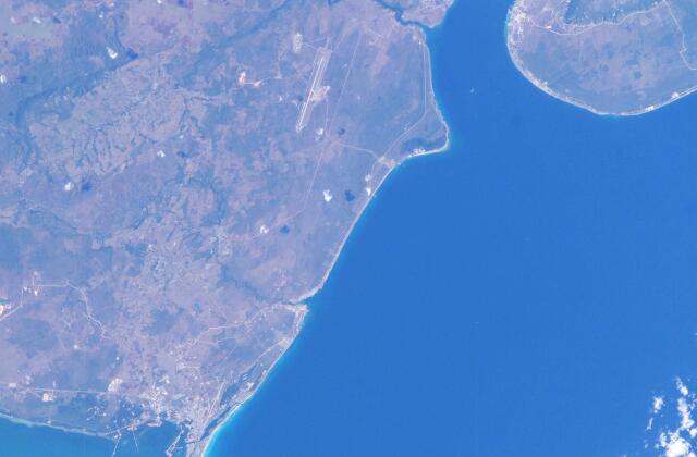 Cuba Varadero Oasis Islazul An aerial view from the airport to the Oasis hotel.