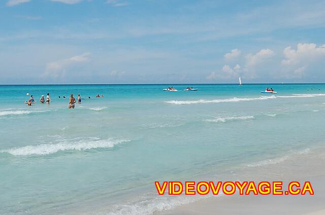 Cuba Varadero Mercure Playa De Oro The banana boat sails quite loins of the swimming area.