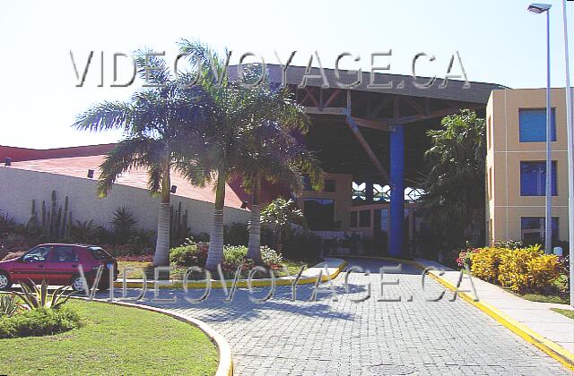 Cuba Varadero Mercure Playa De Oro The front of the hotel. The lobby is a large open area.