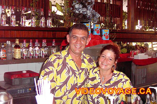 Cuba Varadero Bellevue Puntarena Playa Caleta Resort Cascada bar employees in 2003.