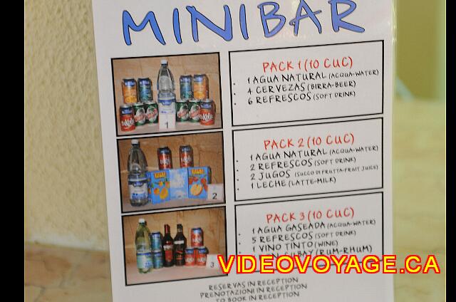 Cuba Varadero Be Live Experience Las Morlas Minibar different options surcharge.