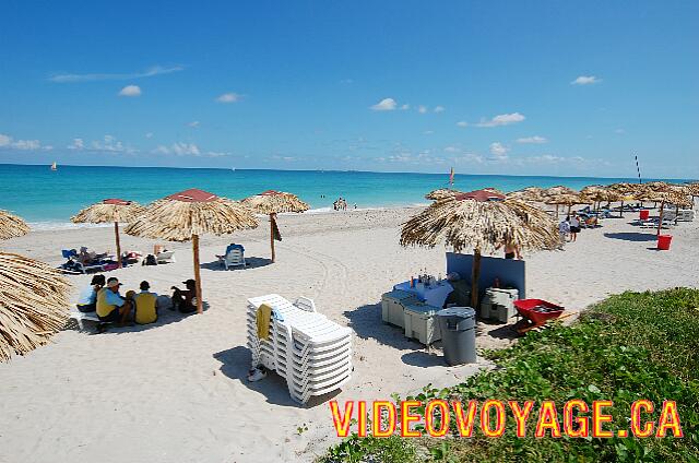 Cuba Varadero Memories Varadero Beach Resort A small improvised bar on the beach and lifeguard.