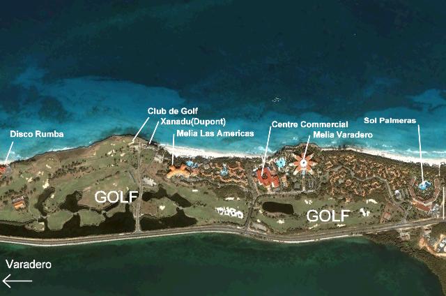 Cuba Varadero Melia Varadero The different points of interest close to the hotel.