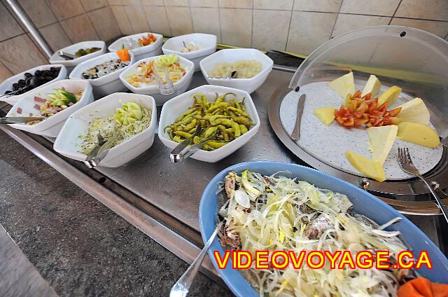 Cuba Varadero Tainos A salad bar with a cheese selection.