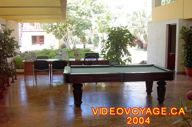 Cuba Varadero Villa Tortuga La table de billard dans le Lobby en 2004.