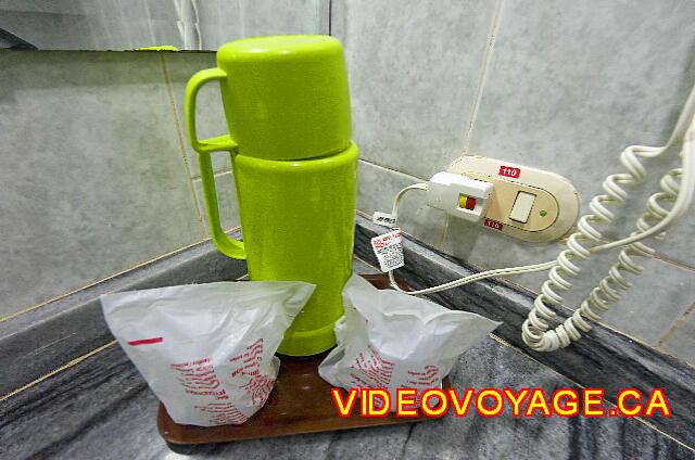 Cuba Varadero Villa Tortuga A pitcher of water and glasses.