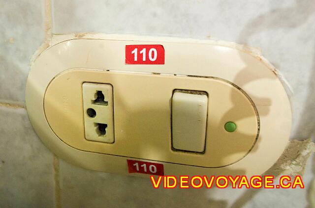 Cuba Varadero Villa Tortuga The 110-volt outlet.