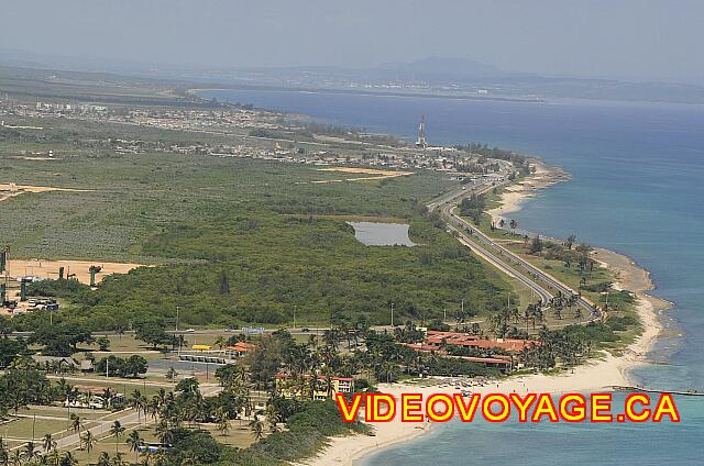 Cuba Varadero Villa Tortuga En haut de la photographie se trouve Matanzas et à gauche l'aéroport.