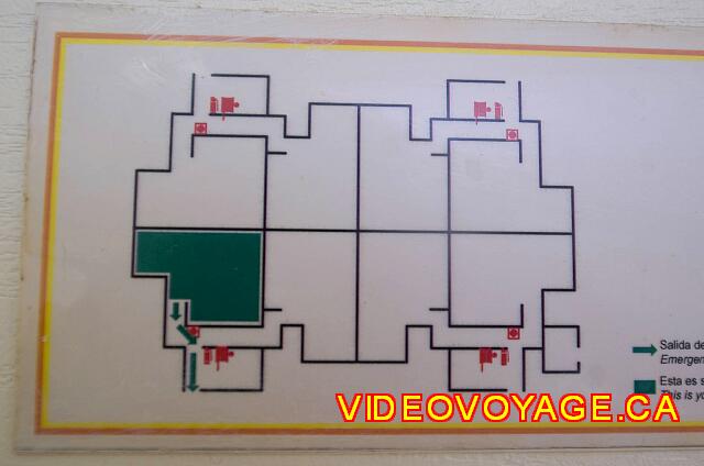 Cuba Varadero Melia Peninsula Varadero Le plan d'un des batiments qui habritent les chambres.