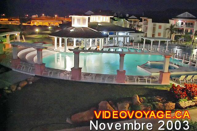 Cuba Varadero Melia Peninsula Varadero The pool at night in 2003.