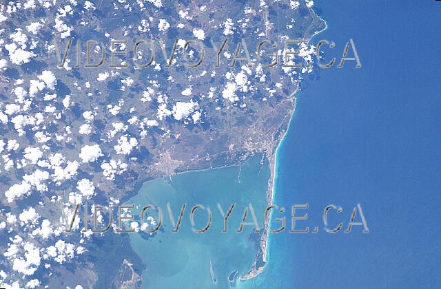 Cuba Varadero Melia Peninsula Varadero A satellite view of the Varadero peninsula, below the hotel grounds and up the airport.