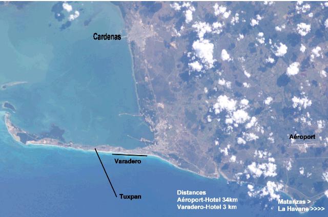 Cuba Varadero Tuxpan El aeropuerto está a 34 kilómetros de Hotel Tuxpan. La ciudad de Varadero está a 3 kilómetros del hotel Tuxpan.