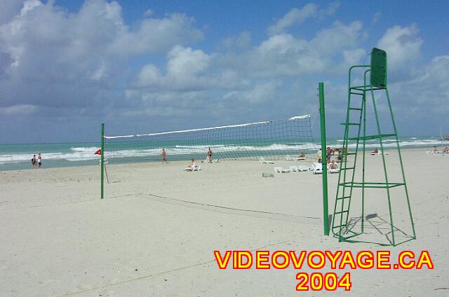 Cuba Varadero Hotel Villa Cuba La red de voleibol en la playa en 2004.